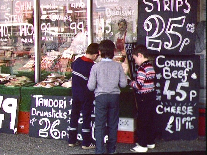 A butcher's shop, Liverpool.-1986