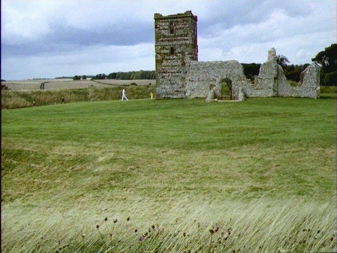 Knowlton amid Dorset farmland-1986