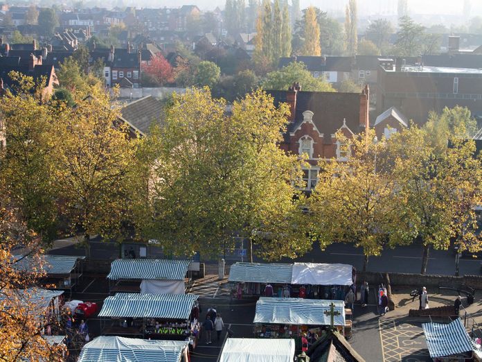 Hucknall Market Place with trees!-2011