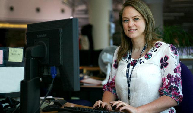 Inga Thordar, ront page editor for BBC UK News online