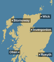 Tidal region map for Scotland
