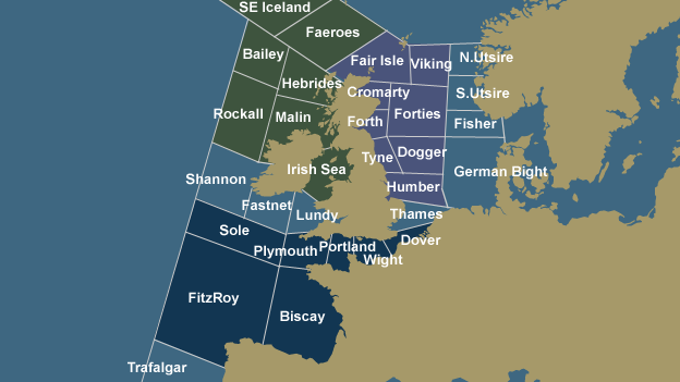 Map of extended outlook areas
