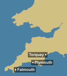 Tidal region map for South West