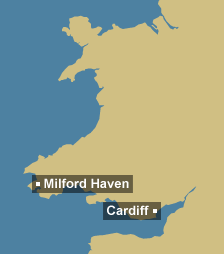 Tidal region map for Wales